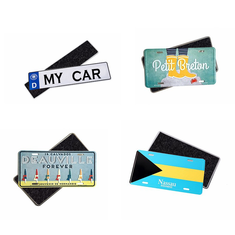 Frameless license plate holder