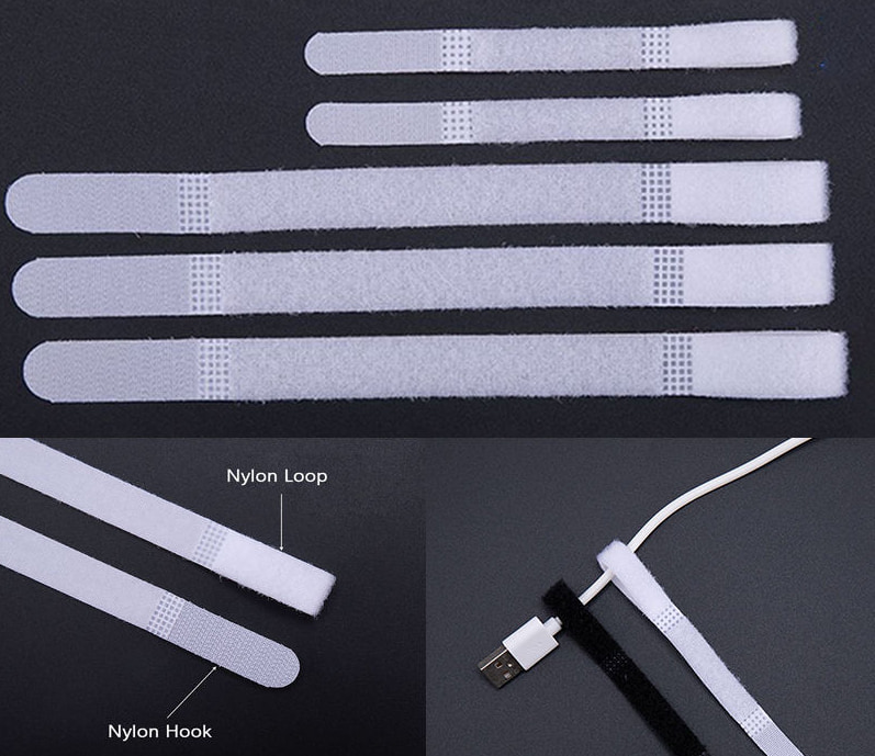 Hook and loop wire ties